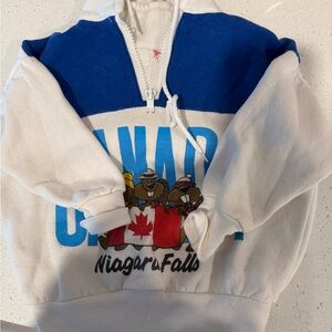 White and Blue Canada Niagara Falls Hoodie